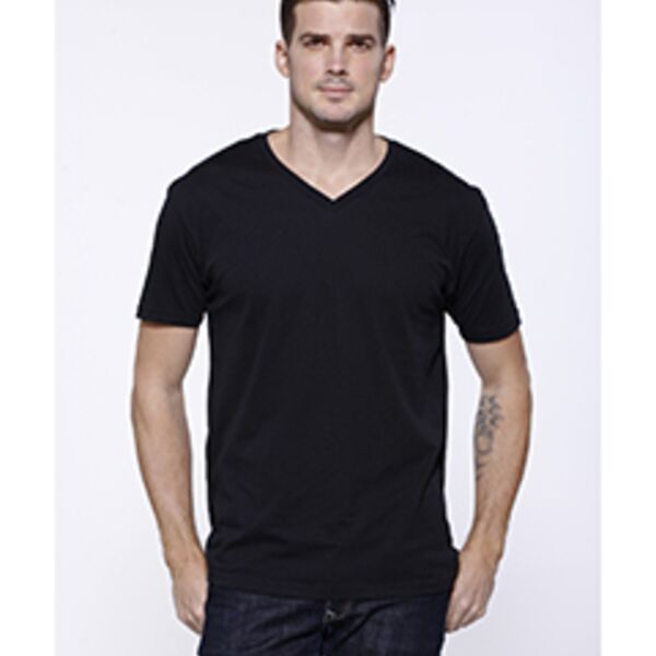 Men's CVC V-Neck T-Shirt Thumbnail